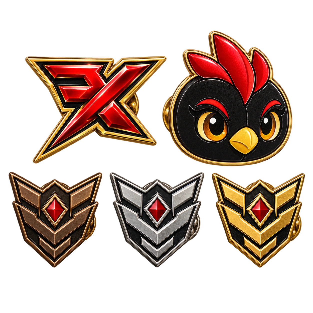 XFG Emblem Pin Set — XFG design preview