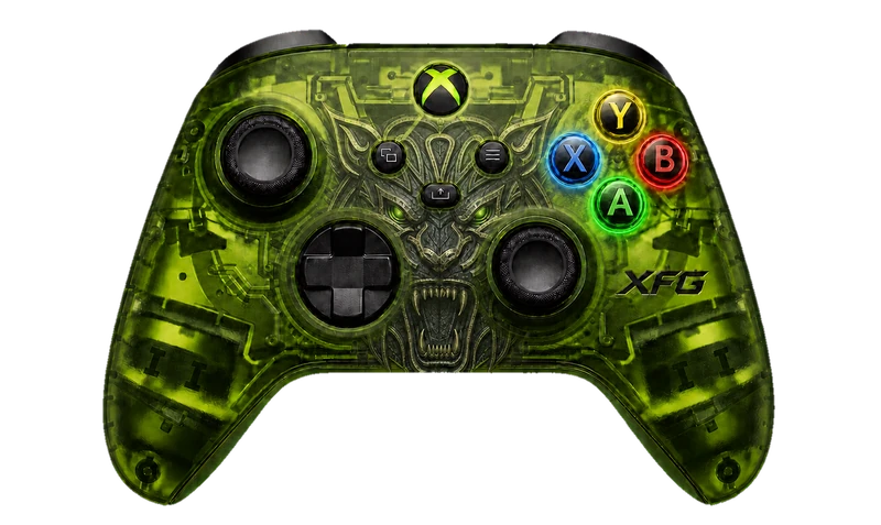 Green XFG custom Xbox controller concept